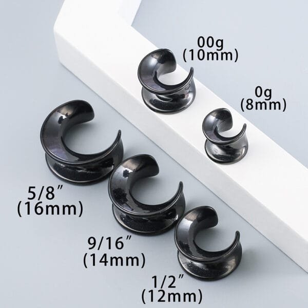 2PCS Saddle Plugs Tunnels Gauges Expansions