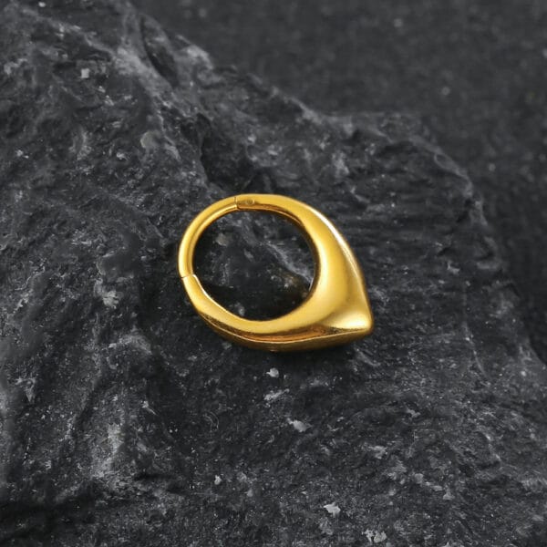 5C5H9266 1PCS Teardrop Septum Clicker Body Piercing Nose Ring