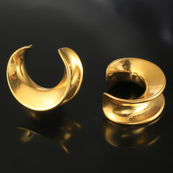 2PCS Saddle Plugs Tunnels Gauges Expansions