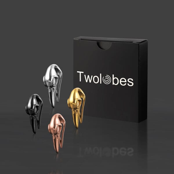 2PCS Bird Head Ear Hangers Weights Dangle Gauges