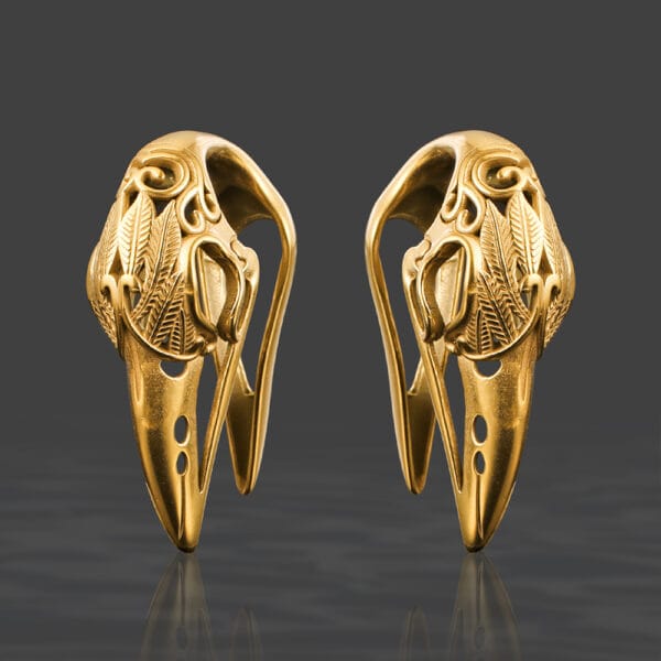 2PCS Eagle Head Ear Hangers Weights Dangle Gauges