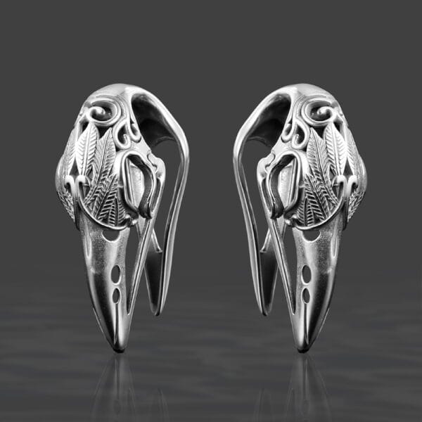 2PCS Eagle Head Ear Hangers Weights Dangle Gauges