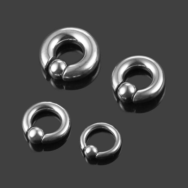 2PCS Stainless Steel Piercing Captive Hoop Rings Tragus Ear Weights