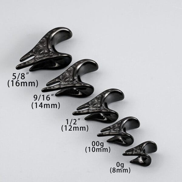 2PCS Ear Saddle Plugs Hangers for Stretched Lobe Ear