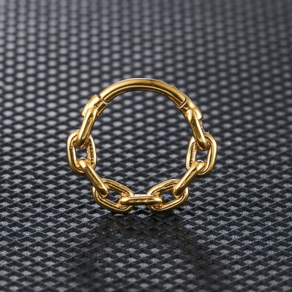 1PC Round Chain Septum Clickers Nose Rings