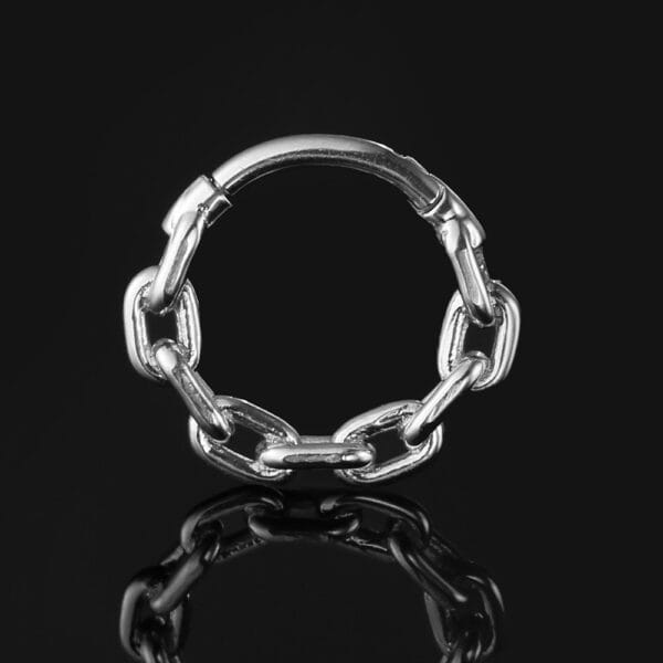1PC Round Chain Septum Clickers Nose Rings