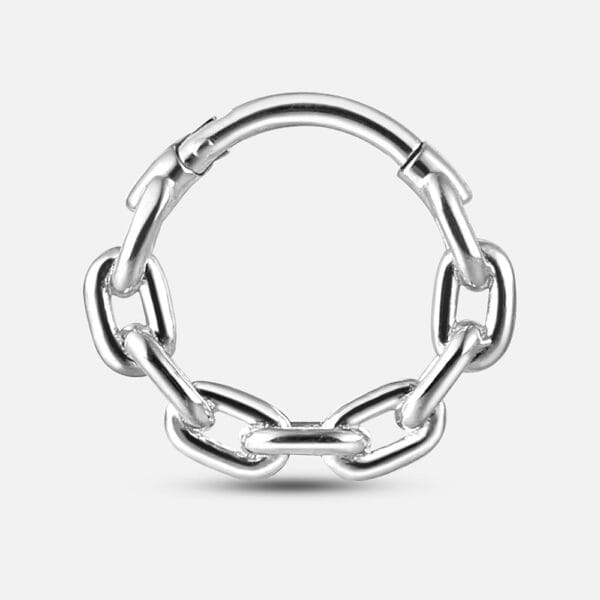 1PC Round Chain Septum Clickers Nose Rings