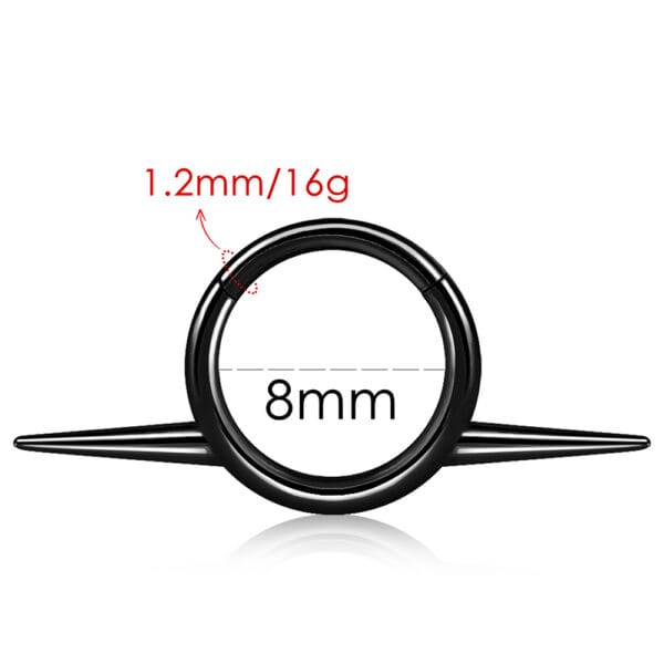 1PCS G23 Titanium Cool Septum Clicker Nose Rings Hoop Studs