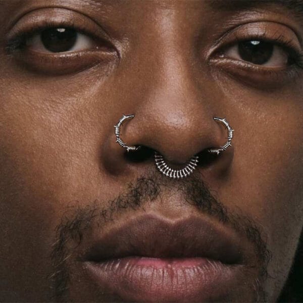1PC 316 Surgical Stainless Steel Nose Rings Cartilage Segment Septum Clickers