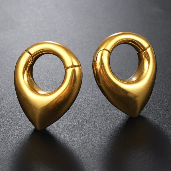 2PCS Waterdrop Ear Weights Hangers 316 Stainless Steel