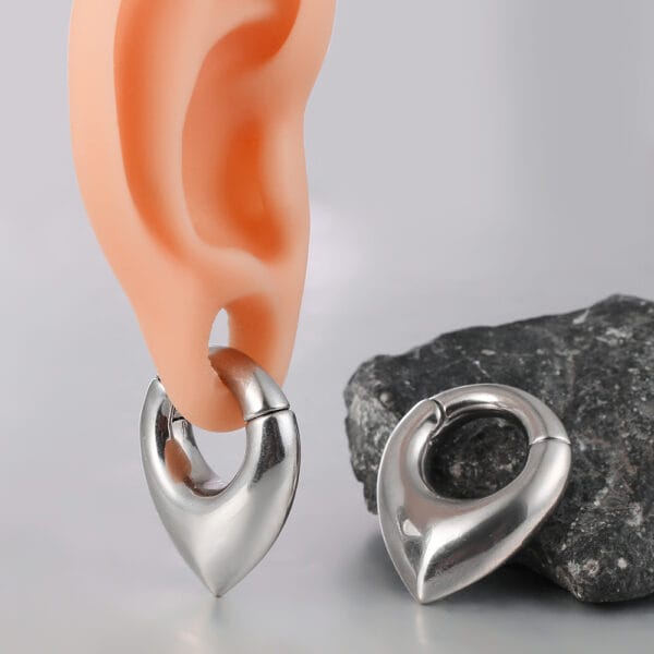 2PCS Waterdrop Ear Weights Hangers 316 Stainless Steel