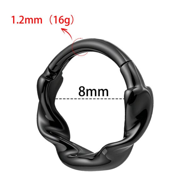 Twist Septum Clicker Segment Nose Ring
