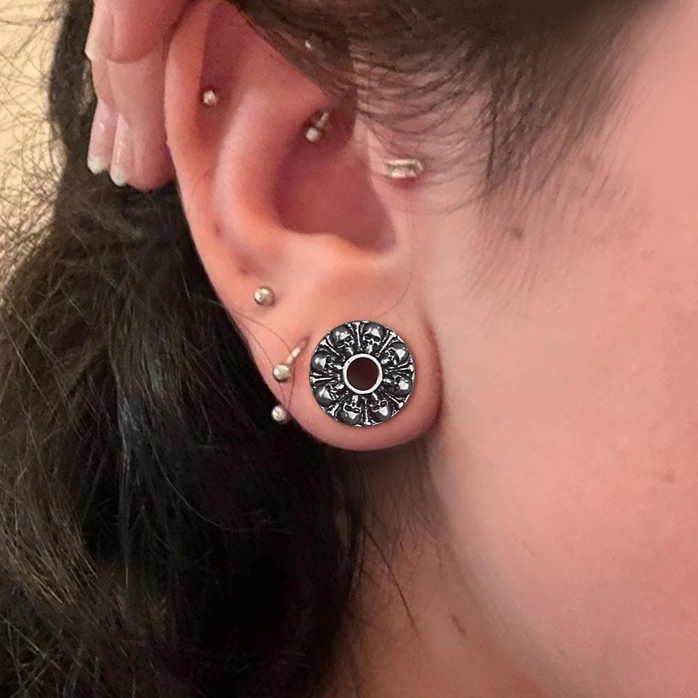 Skull Punk Ear Plugs Tunnels - Image 4