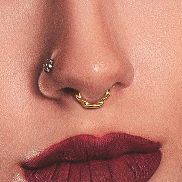 1PC Surgical Stainless Steel Twist Septum Clicker Segment Nose Ring