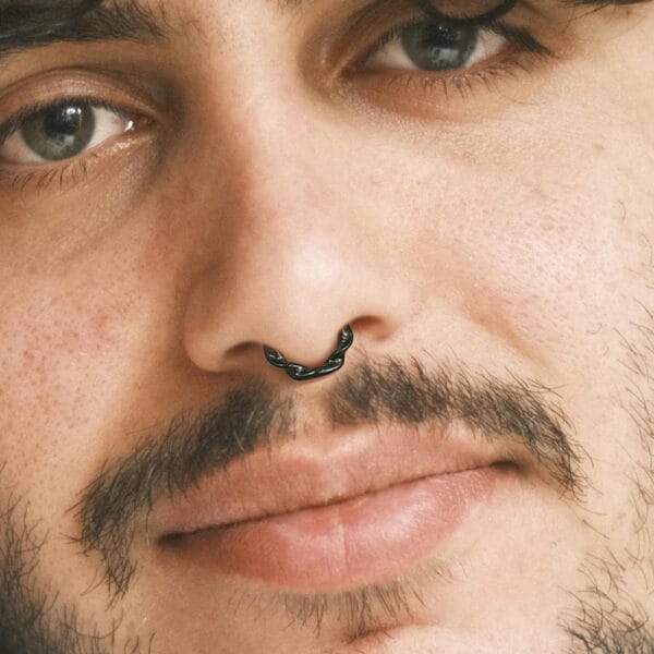 1PC Surgical Stainless Steel Twist Septum Clicker Segment Nose Ring