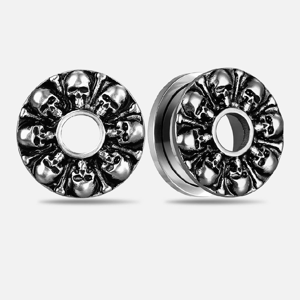 Skull Punk Ear Plugs Tunnels