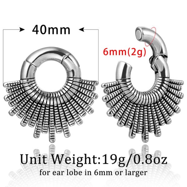 2PCS 316 Stainless Steel Ear Weights Hangers Stretcher