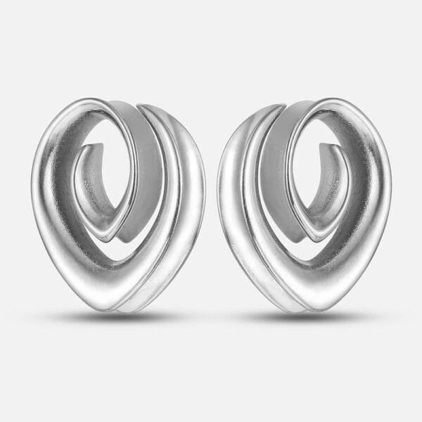 2PCS Spiral Simple Saddle Plugs Piercing Body Jewelry