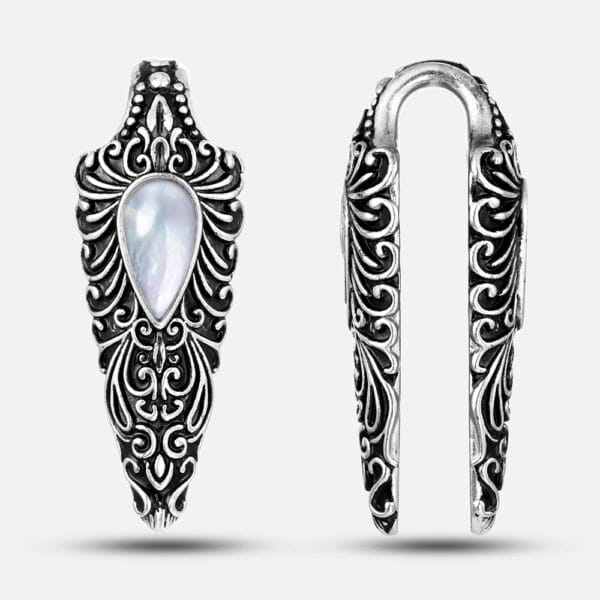 2PCS 7/8'' 22mm Conch Floral Ear Weights Hangers