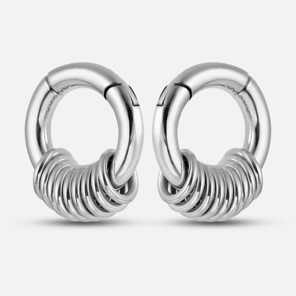 2PCS 2g Stacked Hoops Ear Weights Hangers Piercing Body Jewelry