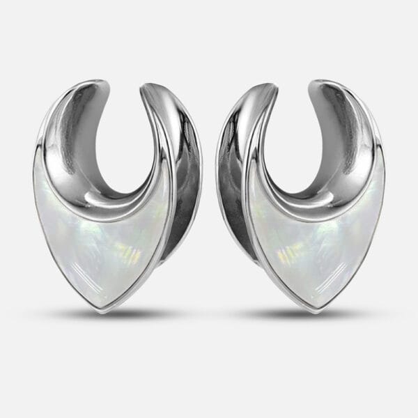 2PCS Fashion Wedding Saddle Conch Shell Ear Gauges