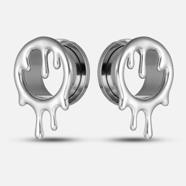 2PCS Water Drop Ear Gauges Plugs Stretcher Earring