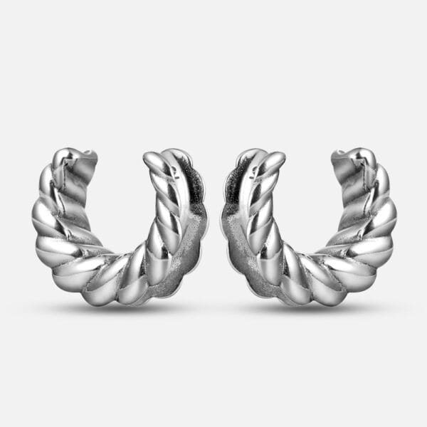 2PCS 316 Stainless Steel Twist Saddle Ear Tunnels Plugs Expander Stretchers
