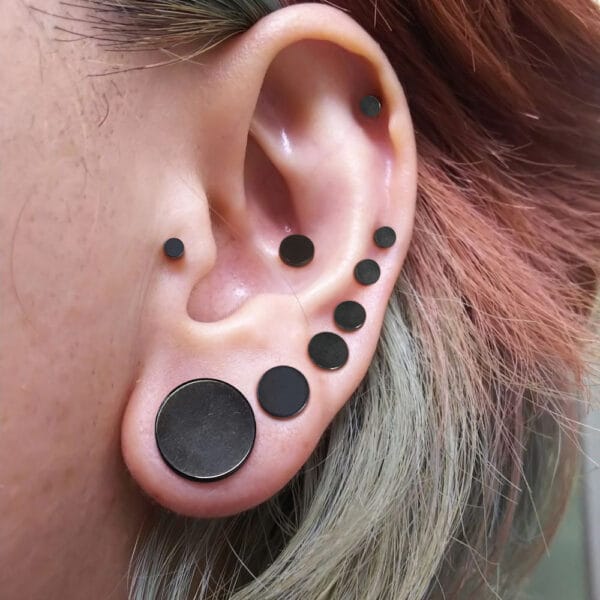 Set Basic 316L Stainless Steel Ear Gauges Tunnel 0.5mm Increments