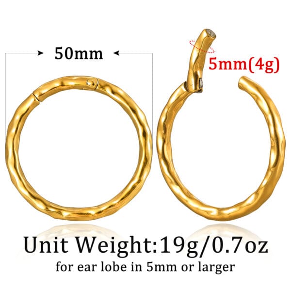 2PCS 5mm 316 Stainless Steel Ear Weights Hanger