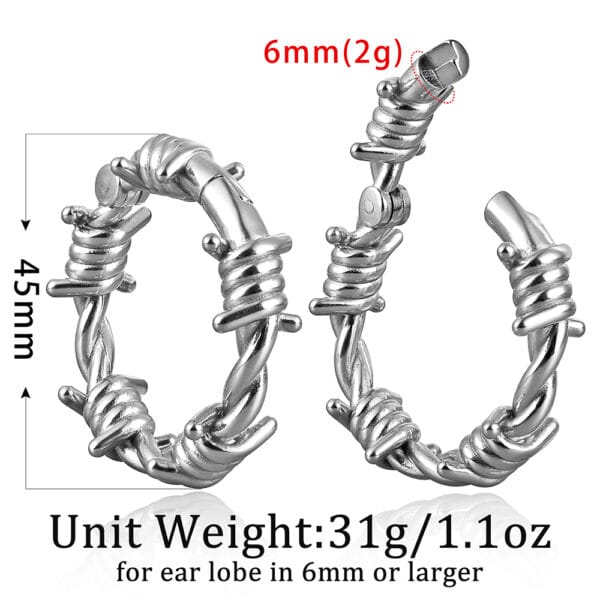 2PCS Ear Weights Hangers Stretcher Expander 316 Stainless Steel