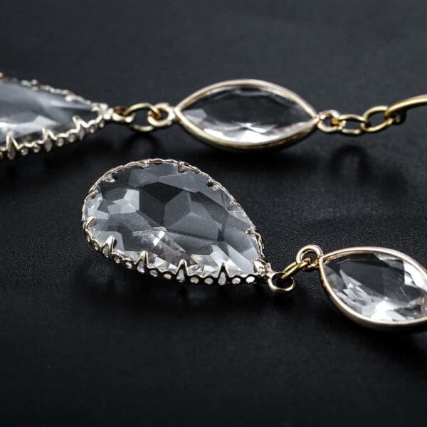 Luxury Crystal Ear Dangle Gauges