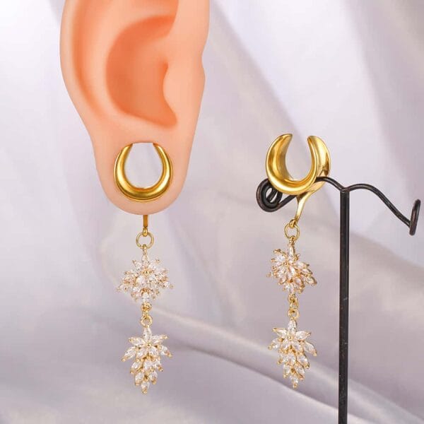 Luxury Flower Ear Dangle