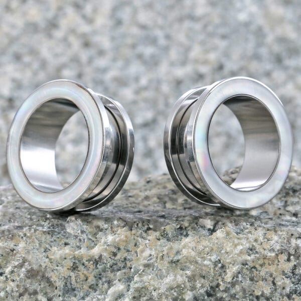 2PCS Hypoallergenic Classic Conch Ear Gauges 316 Surgical Stainless Steel