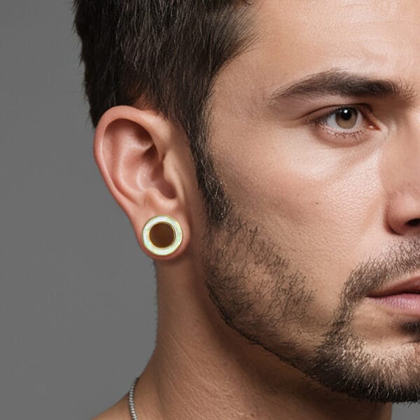 2PCS Hypoallergenic Classic Conch Ear Gauges 316 Surgical Stainless Steel