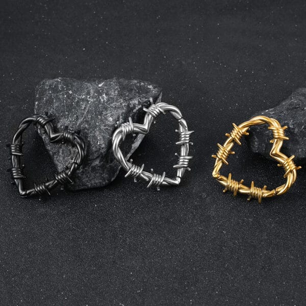 2PCS 316 Stainless Steel Heart Knot Ear Weights Hanger