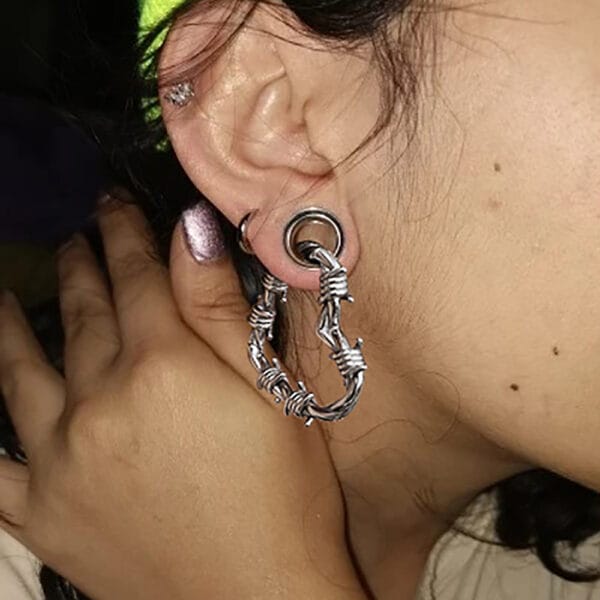 2PCS 316 Stainless Steel Heart Knot Ear Weights Hanger