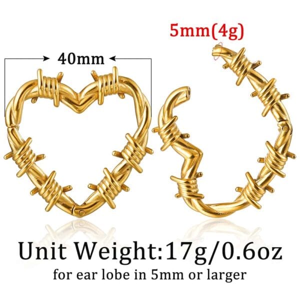 Heart Knot Ear Weights Hanger