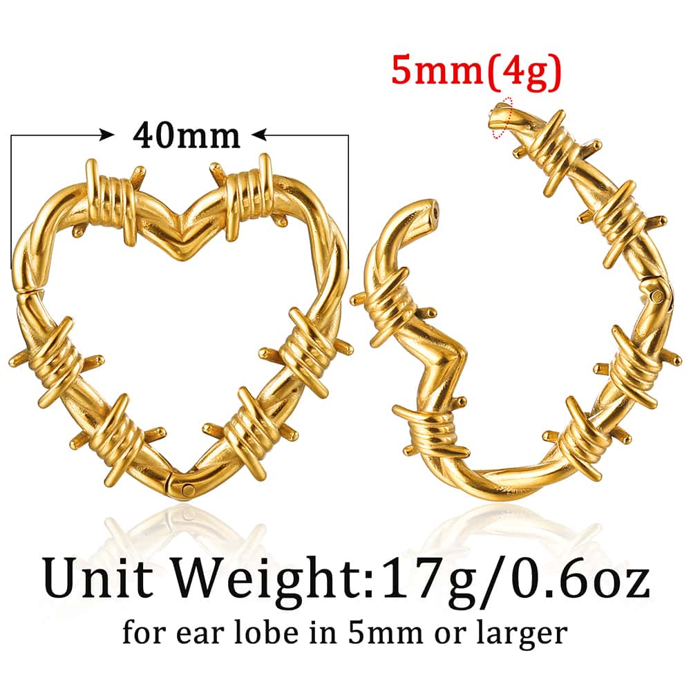 Heart Knot Ear Weights Hanger - Image 6