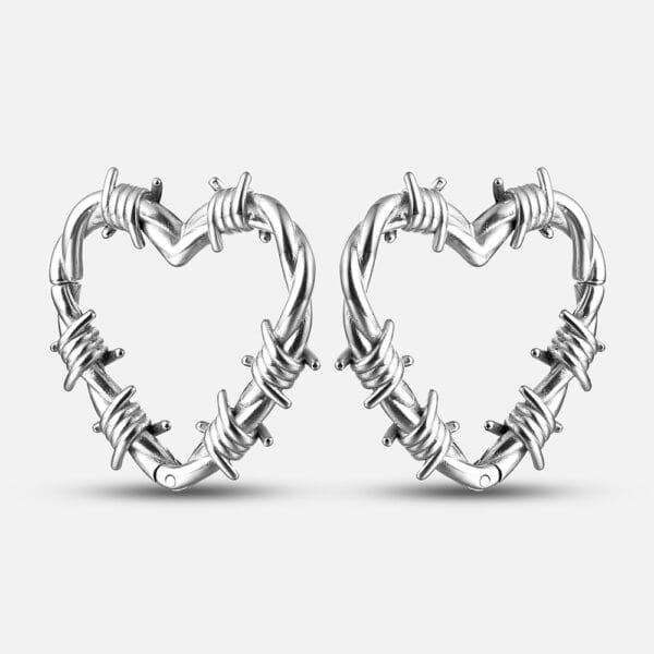 2PCS 316 Stainless Steel Heart Knot Ear Weights Hanger