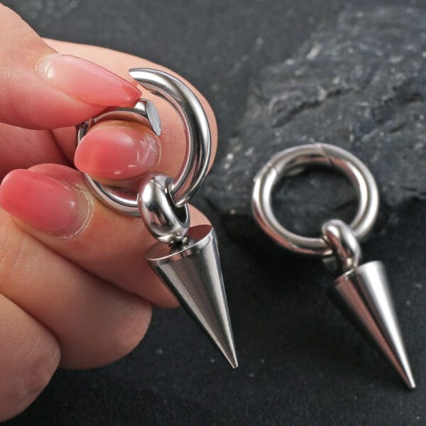 2PCS Pendant Ear Weights Hangers Ear Plugs for Stretched Lobe