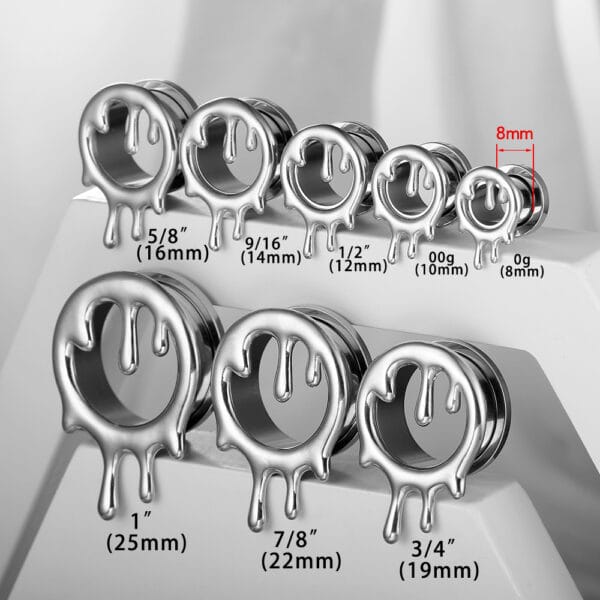 2PCS Water Drop Ear Gauges Plugs Stretcher Earring