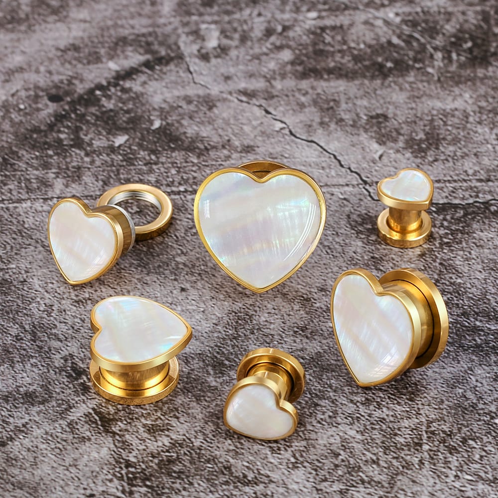 Heart Conch Ear Tunnels Plugs - Image 3