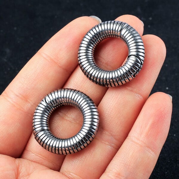 2PCS Thread Round Ear Weights Hangers