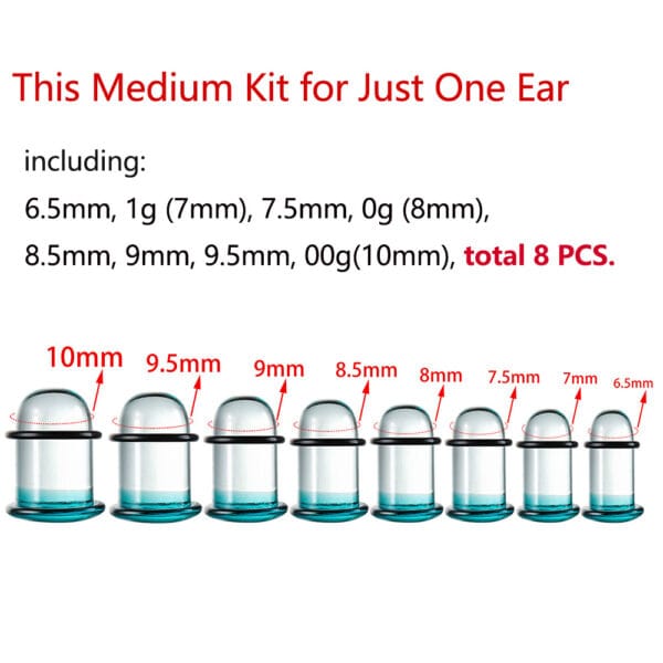 Glass Dead Plugs 0.5mm Increments