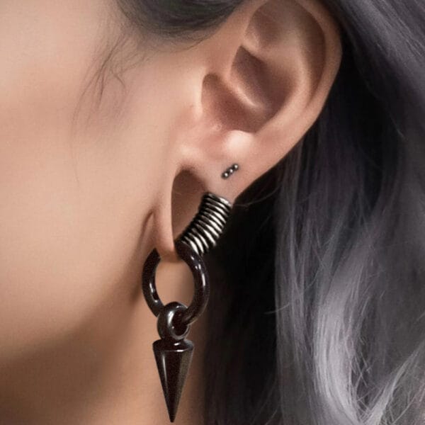 2PCS Pendant Ear Weights Hangers Ear Plugs for Stretched Lobe