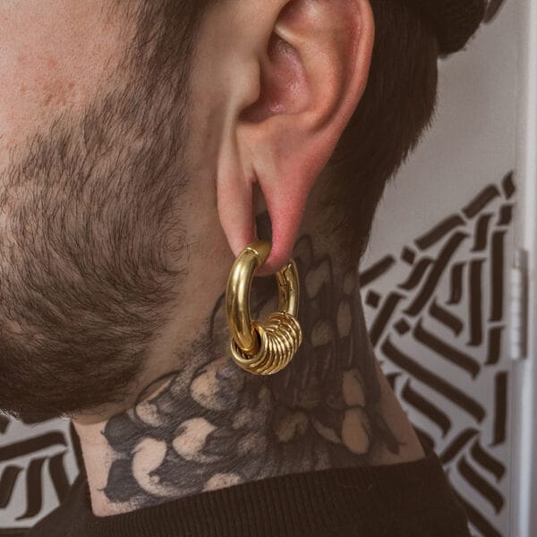 2PCS 2g Stacked Hoops Ear Weights Hangers Piercing Body Jewelry