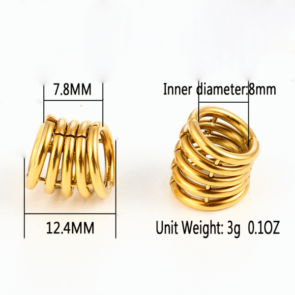 00g Stacker Rings Ear Lobe Cuff Stretcher Clip on Cartilage