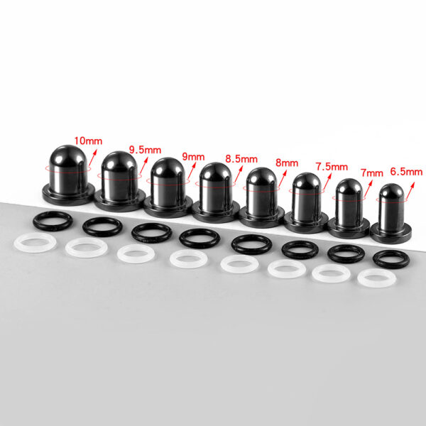 Set Basic 316L Stainless Steel Ear Gauges Tunnel 0.5mm Increments