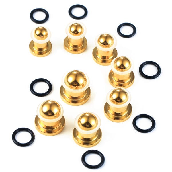 Set Basic 316L Stainless Steel Ear Gauges Tunnel 0.5mm Increments