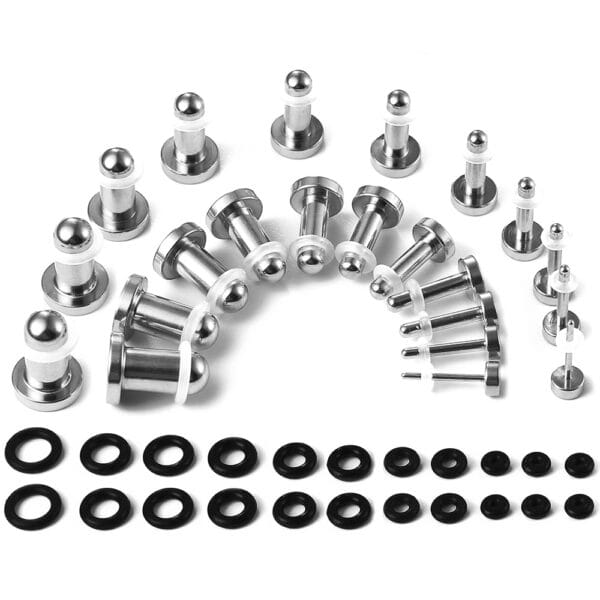 Set Basic 316L Stainless Steel Ear Gauges Tunnel 0.5mm Increments